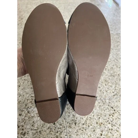 Jeffrey Campbell Brown/Black Leather Mary Jane Size 6.5 Women's Wedge Heel Tie - Picture 10 of 11